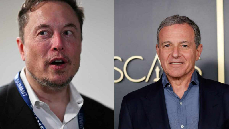 據《CNN》報導特斯拉創辦人伊隆·馬斯克 ( Elon Musk ) 對迪士尼執行長伊格 ( Iger ) 發動了激烈批評，指責他在社交媒體平台上撤下廣告的決定，並呼籲解雇伊格。   圖 : 達志影像/路透社 (新頭殼合成)