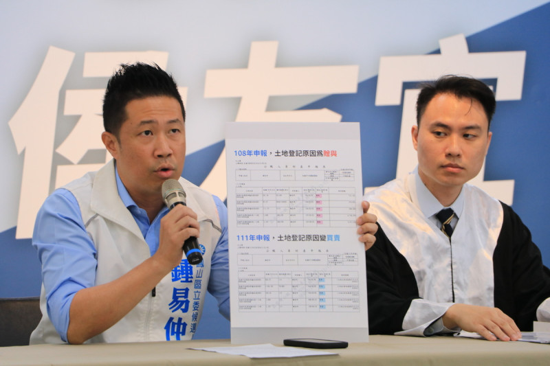 鍾易仲(左)控張博洋言行涉及不實，意圖使人不當選。   圖：鍾易仲競總/提供