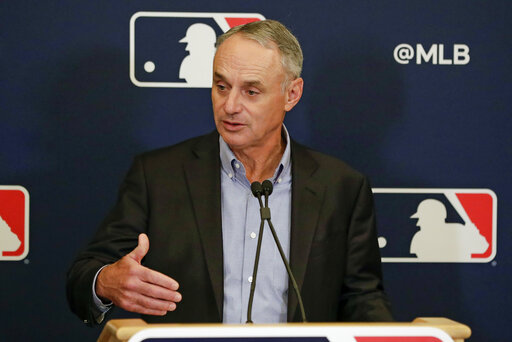 ▲大聯盟（MLB）主席Rob Manfred頒佈2024年新制度。（圖／美聯社／達志影像）   