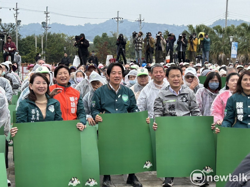 賴清德赴南投環島拼圖，拉抬蔡銘軒、蔡培慧。   圖：黃宣尹攝