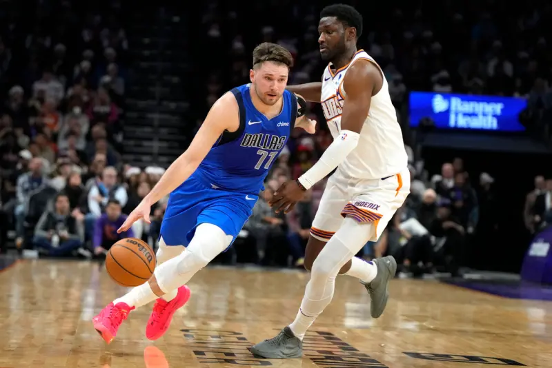 ▲Luka Doncic在狂砍50分14助攻的數據，一人的得分就等於於James、Curry和KD三人的總和。（圖／美聯社／達志影像）   