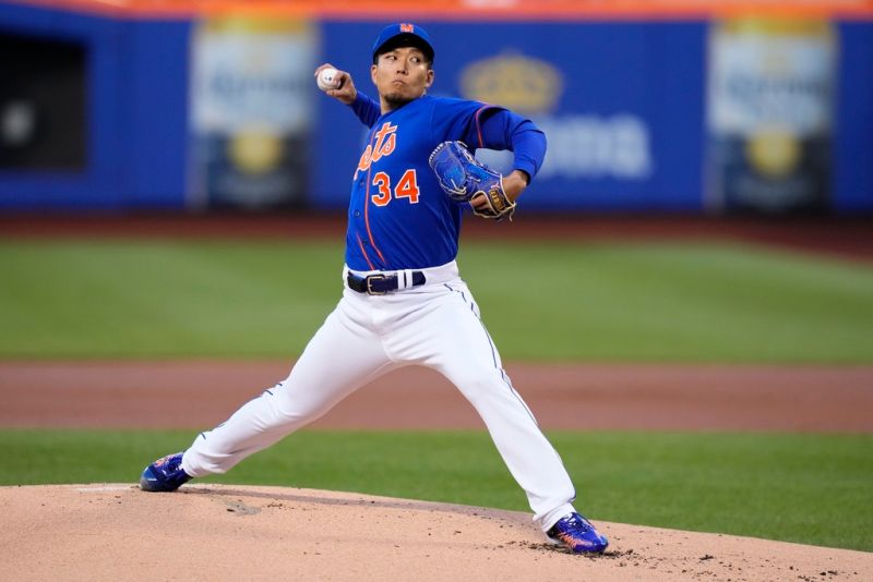 ▲根據數據網站《FanGraphs》透露，千賀滉大的「幽靈指叉」，在本季讓打者揮空率達59.5%，是本季大聯盟在對手共200次以上揮擊的球種中，揮空率最高的單一球種。（圖／美聯社／達志影像）   