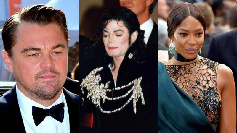 李奧納多·狄卡皮歐（Leonardo DiCaprio）（左）、麥可·傑克森（Michael Jackson）（中）和娜歐蜜·坎貝兒（ Naomi Campbell）（右）等多位名人出現在名單上   圖 : 翻攝自維基百科（新頭殼合成）