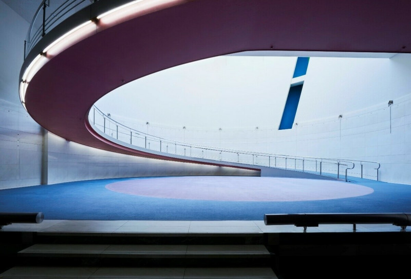 「SPIRAL」建築由著名的建築師槙文彥設計，內部的螺旋狀構造獨具現代感。   圖：Junpei Kato ©SpiralWacoal Art Center／提供