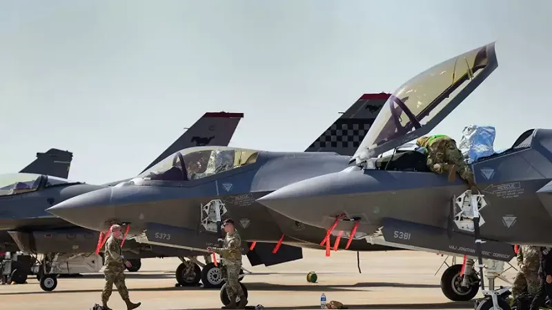 印度航展上的F-35戰鬥機   圖 : 翻攝自騰訊網