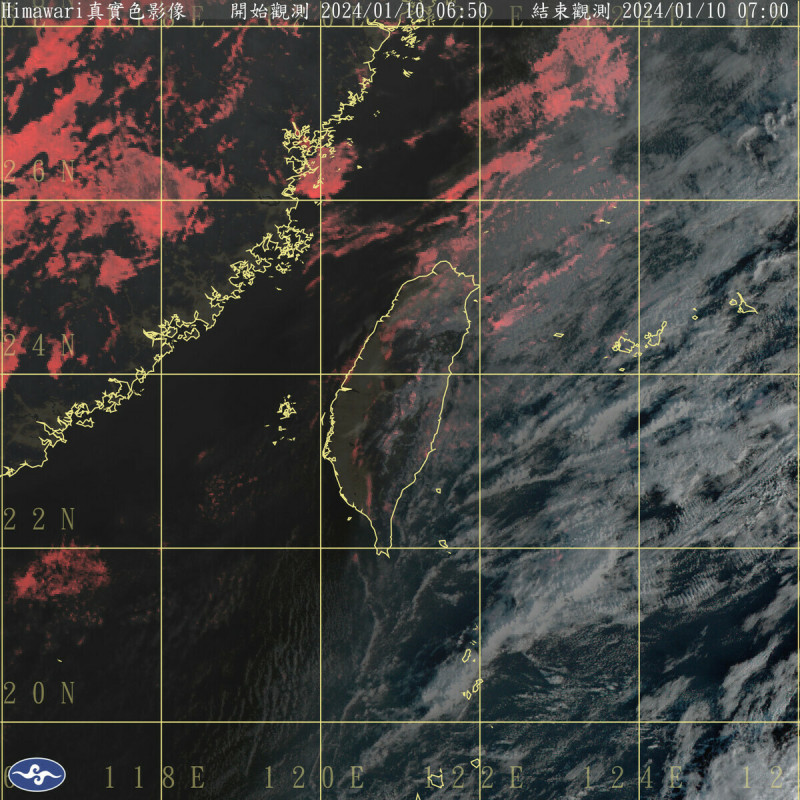 大陸冷氣團或強烈大陸冷氣團南下，今天北部與東北部從白天就開始轉冷，越晚越冷。氣象署提醒，西半部將有明顯的輻射冷卻作用，回溫有限。   圖：中央氣象署／提供