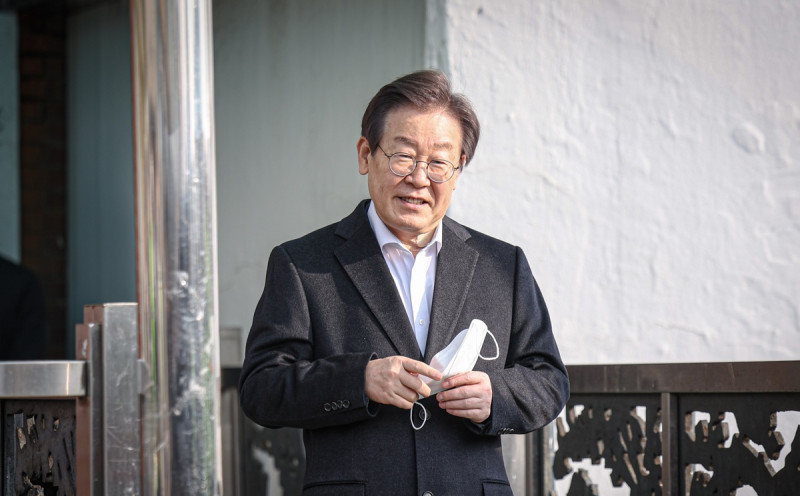 南韓最大在野黨共同民主黨黨主席李在明。   圖：翻攝自共同民主黨官方網站