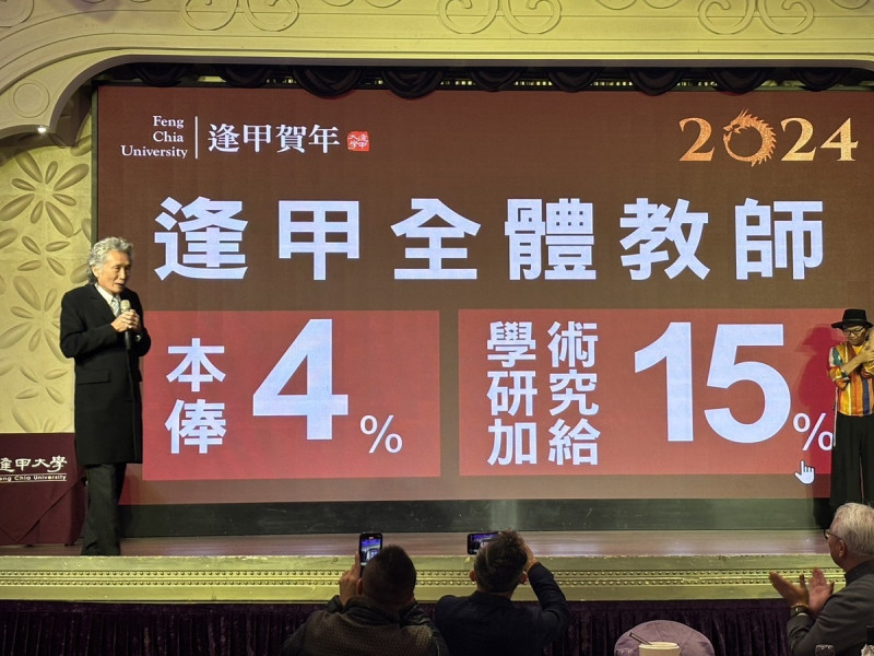 逢甲大學宣布全體教師學術研究加給調薪多達15%。   逢甲大學/提供