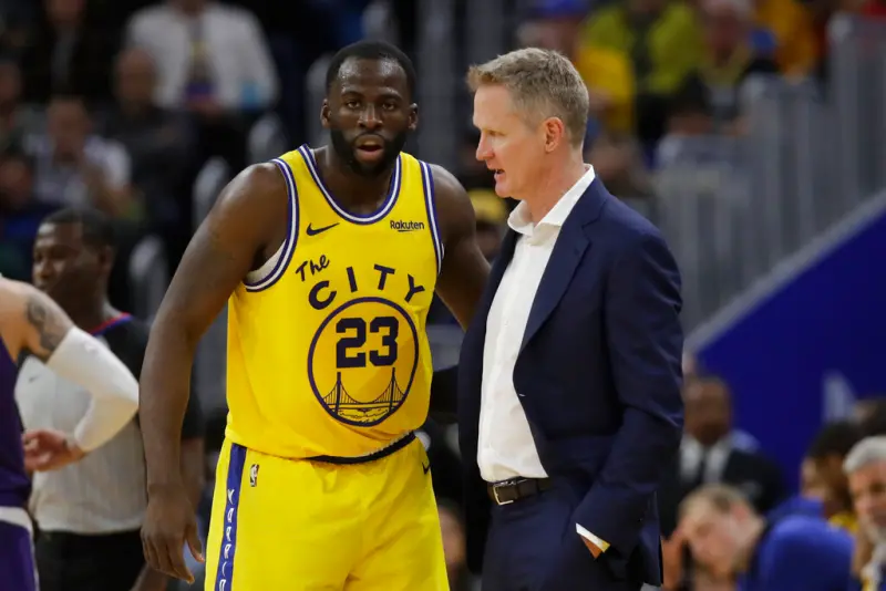 ▲Draymond Green自曝曾與勇士教頭Steve Kerr在庭院痛哭。（圖／美聯社／達志影像）   