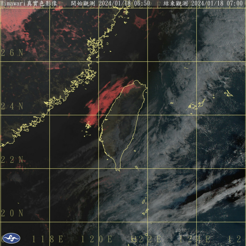 今天全台各地天氣大致晴朗，氣溫也會持續升高，只有東半部地區與恆春半島將有局部短暫雨。   圖：中央氣象署／提供