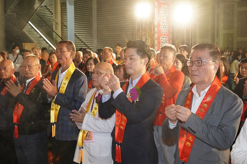 台北市長蔣萬安今出席大巨蛋祈福儀式。   圖：台北市政府 / 提供