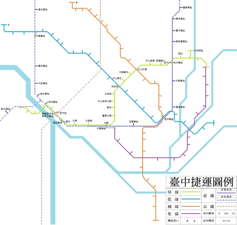 臺中捷運路網圖   圖/維基百科