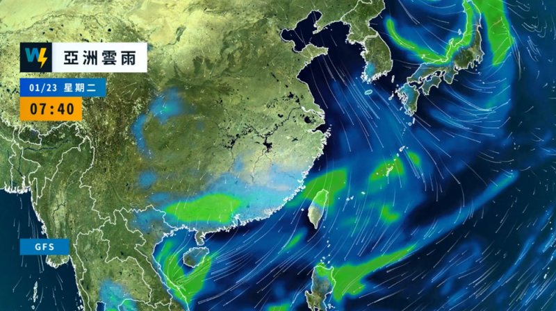 下週二全台寒流籠罩，北部東北部整天氣溫只有7至11度，中部全天氣溫9至13度，南部全天氣溫10至17度，東南部全天11-16度。   圖：取自氣象達人彭啟明