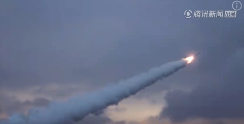 北韓發射2枚火箭-3-31淺射型戰略巡弋飛彈發射。   圖 : 翻攝自騰訊新聞