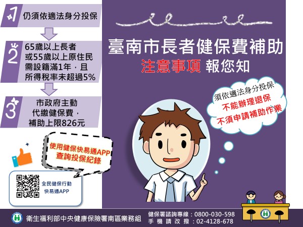 民眾可透過「健保快易通│健康存摺」APP查看是否符合健保費補助資格。   