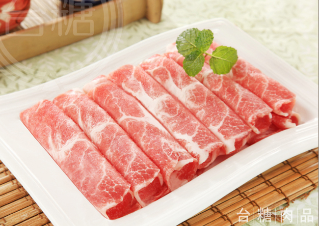 國產台糖安心豚梅花肉片（冷凍）被檢出瘦肉精西布特羅（Cimbuterol）。   圖：翻攝台糖官網