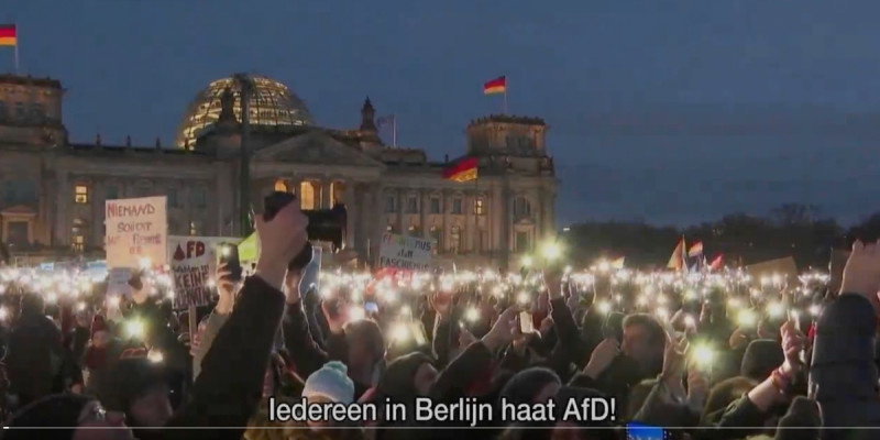 針對極右派「德國另類選擇黨」高層疑討論大規模驅逐外籍公民的計劃，德國爆發近1個月的全國性抗議活動。3 日，德國更有約 20 萬人走上街頭。   圖：取自「X」@cisrits
