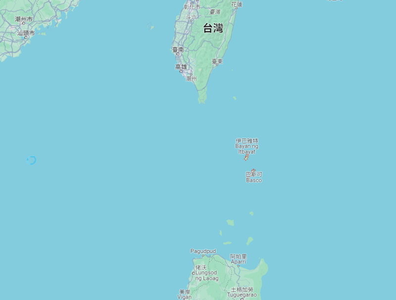 菲律賓巴丹群島位置離台灣相當接近。   圖 : 翻攝自GOOGLE地圖