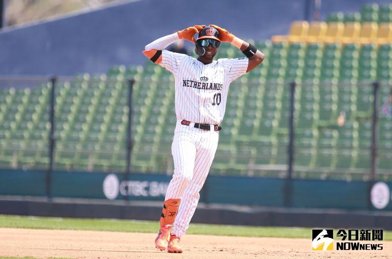 ▲2023WBC經典賽荷蘭隊外野手Jurickson Profar。（圖／記者葉政勳攝 ）   