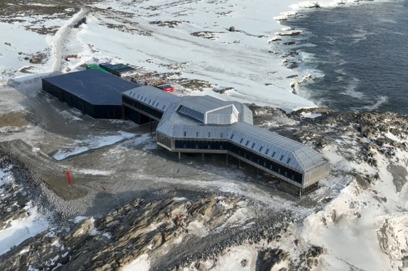 中國在今年2月7日啟用的第5座南極考察站「秦嶺站」。   （圖／新華網）