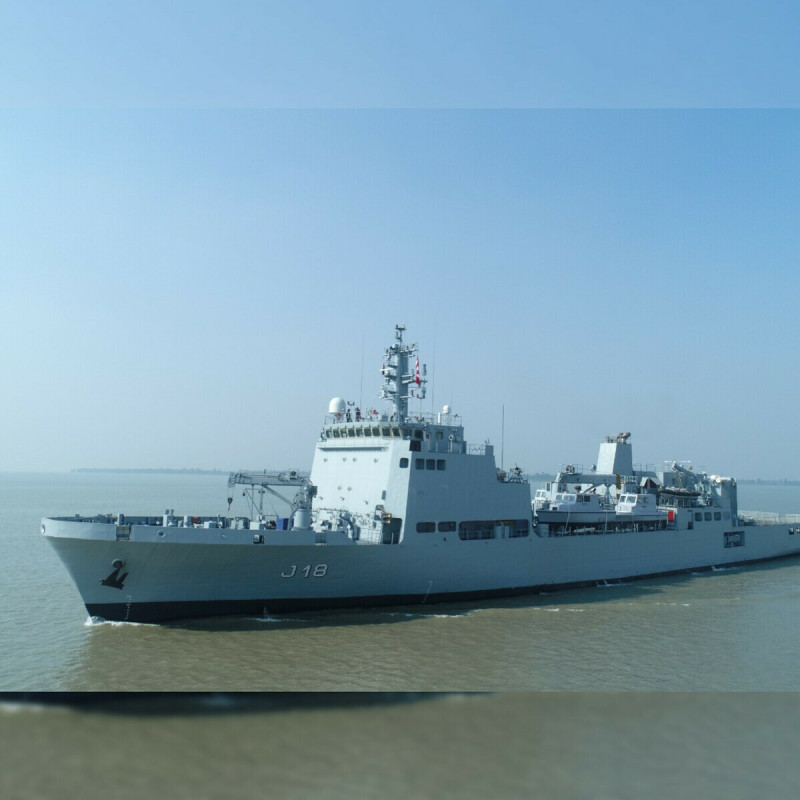 印度海軍第一艘大型測量船，桑哈雅克級海道測量船同名首艦「桑哈雅克號」（INS Sandhayak）於本月 3 日服役啟用。   圖：取自「X」@shorts_91