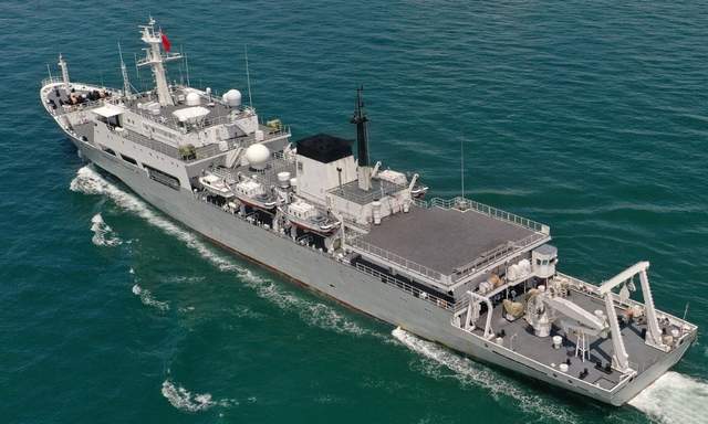 解放軍海軍636A型海洋綜合調查船。   圖：取自中國「搜狐網」