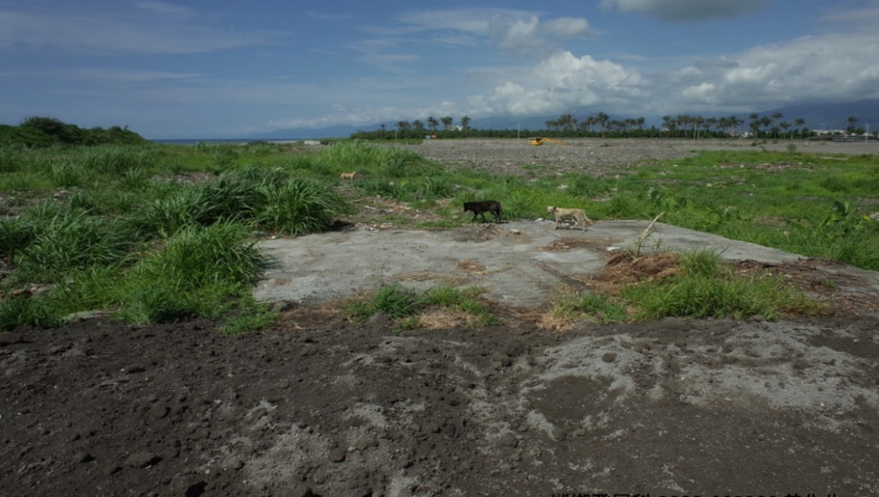 環保團體22日指控，台東縣政府以「基地填築」為名將底渣填放在太平溪出海口，下雨淋洗恐融出有毒物質。   圖：林淑芬國會辦公室／提供