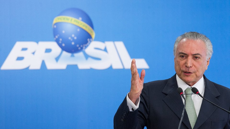 巴西總統泰梅爾捲入貪污醜聞遭起訴，恐怕成為巴西首位面臨司法審判的現任總統。   圖：翻攝泰梅爾臉書