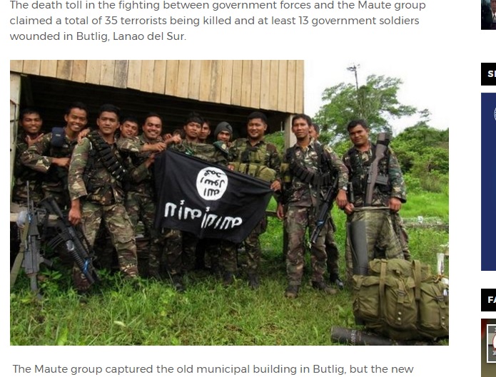 效忠「伊斯蘭國的穆斯林好戰組織「馬巫德」，在菲律賓引發多起攻擊事件。   圖：翻攝PhilNews.XYZ網站