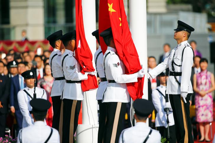 2017年香港回歸中國 20 周年慶祝活動。   圖：達志影像 / 路透社（資料照）