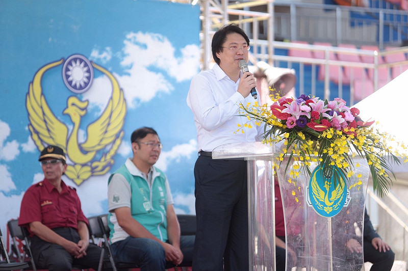 基隆市長林右昌在台上致詞表達謝意。   圖：基隆市政府/提供