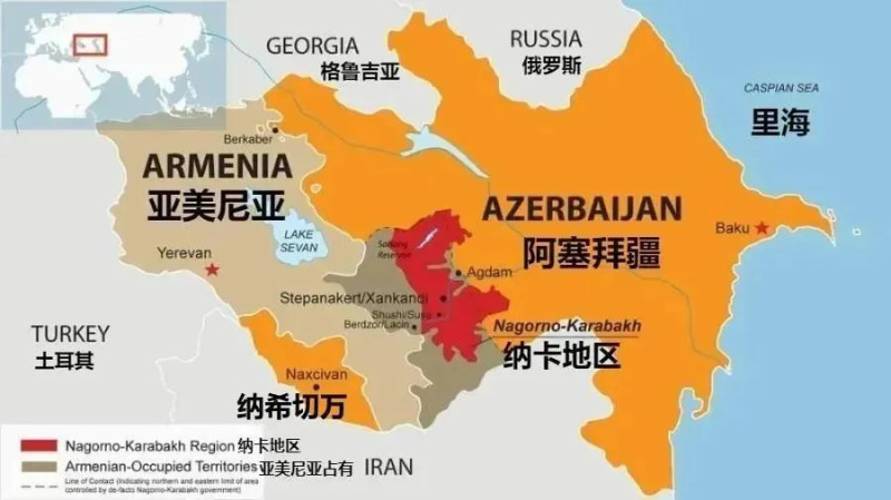 亞阿之間的局勢或再次走向失控！亞塞拜然 ( 阿塞拜疆 )甚至已經開始做對亞美尼亞的「全面戰爭」準備。   圖：翻攝自騰訊網