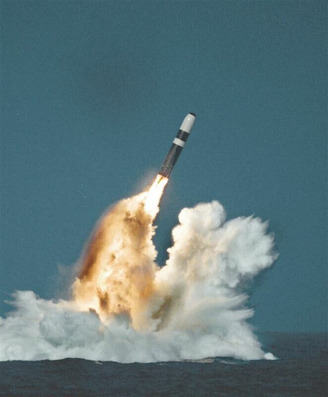 美國現役可攜帶核彈頭的海基核武--三叉戟彈道飛彈。   圖：翻攝US NAVY(資料照片)