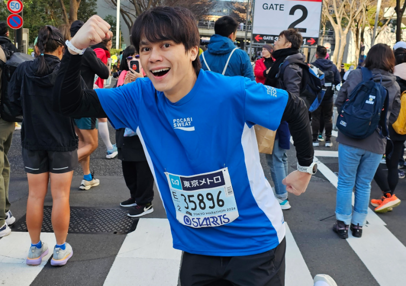 HowHow到日本東京挑戰42公里的全程馬拉松。   圖：翻攝自HowHow IG