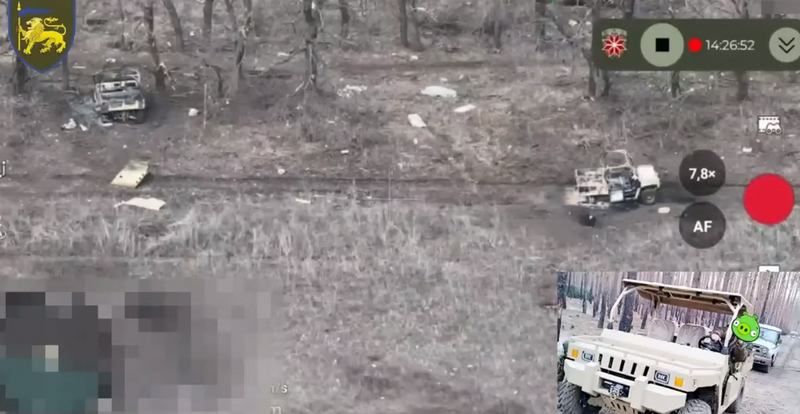 俄羅斯部隊駕駛中製越野車進攻，遭烏克蘭軍隊殲滅。   圖：翻攝圖「Alexander Raim」YouTube頻道