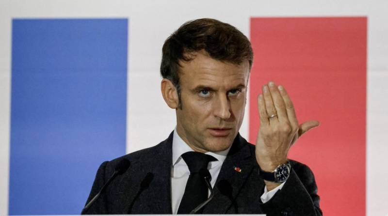 政界人士透露法國總統馬克宏表達了對烏克蘭局勢的擔憂，並表示「烏克蘭可能很快就要失敗」。   圖：截自Ｘ（前推特）＠nexta_tv