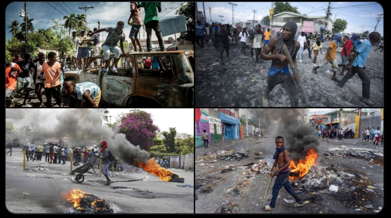 海地近期深陷由當地幫派引發的政治動亂中。在包括不間斷的槍戰、暴力攻擊甚至大規模越獄的事件下，首都太子港不僅現有逾16萬人流離失所，近日甚至遭武裝團體包圍，   圖：取自「X」@stillgray