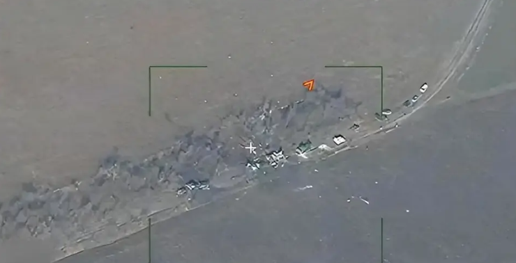 俄軍公開烏軍愛國者導彈被摧毀的畫面。   圖：翻攝自第一軍情