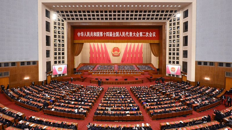 中國第14屆人大第2次會議完成修訂「國務院組織法」。   圖：翻攝新華網
