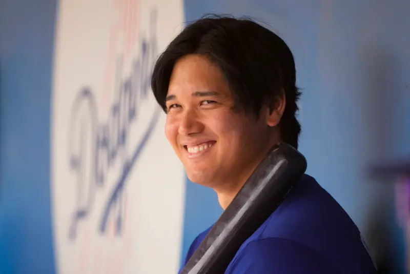 ▲日籍球星大谷翔平曾說想為隊友Tyler Glasnow敲全壘打，結果兩人第二次同時出賽就實現。（圖／美聯社／達志影像）   
