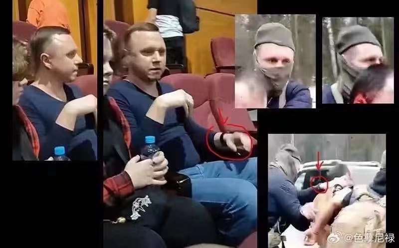 近日有白俄羅斯媒體《 Nexta TV 》比對俄「番紅花城市大廳」恐攻事件流出的照片、影片，發現可能有俄羅斯特工人員潛伏在該音樂廳內。   圖：翻攝自 @fang_danie121 X 帳號