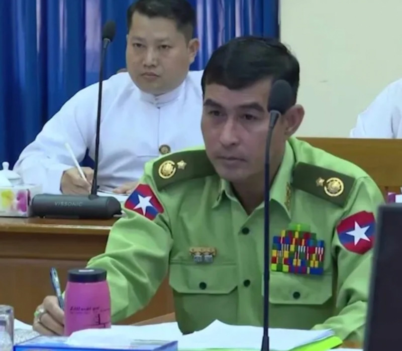 緬甸國防部副部長昂林吞（Aung Lin tun），日前因涉嫌替緬北電信詐騙集團提供「保護傘」遭逮捕。據該國媒體報導，有消息稱軍政府或將其移交中國手中。   圖：翻攝自中國論壇「網際談兵」