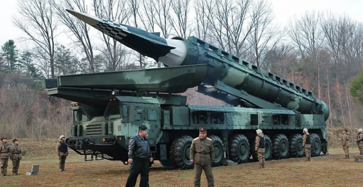 北韓近期聲稱，發射一種新型中程高超音速導彈。該導彈名為「火星砲-16B」。   圖：翻攝自朝中社