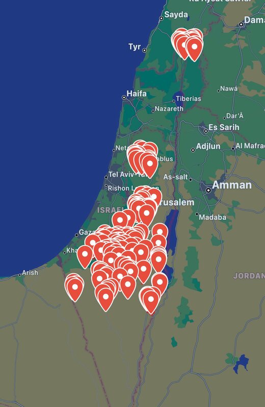 以色列多地響起空襲警報。   圖：翻攝以色列國防軍X（前推特）