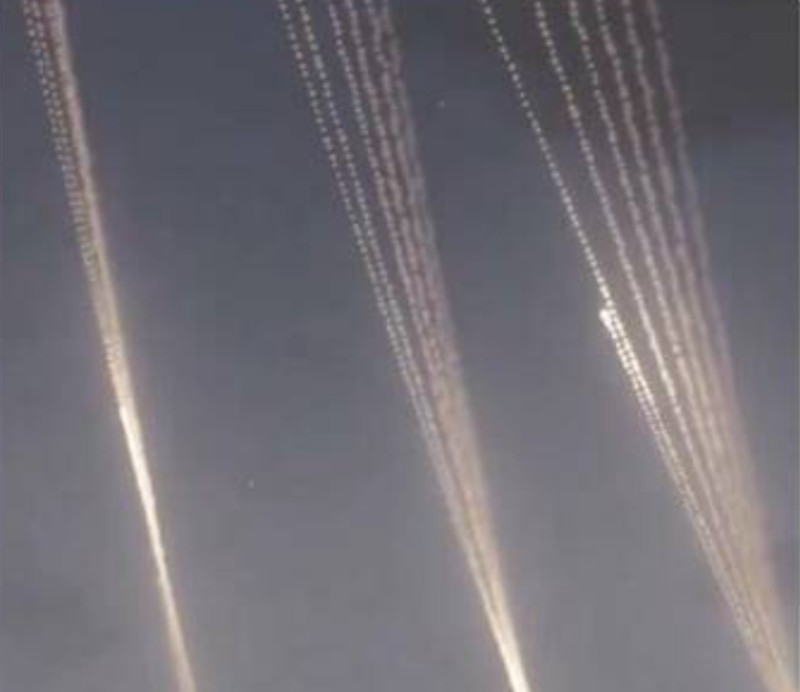 伊朗14日對以色列發動大規模導彈與無人機襲擊，以色列用鐵穹飛彈擊毀從伊朗本土發射的武器。   圖 : 翻攝自X/羅翔