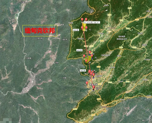 緬甸政府的克欽邦與中國的雲南接壤，是一片具有政治和戰略重要性的地區。 圖 : 翻攝自騰訊網