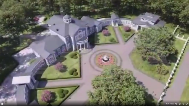 伊萬諾夫被認為可能是俄羅斯第三大富豪，擁有數十座豪宅，圖片為他眾多的豪宅之一。   圖 : 翻攝自影片