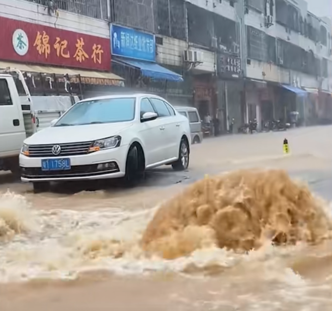 廣東中山淹水。   圖：翻攝自掌聞視訊