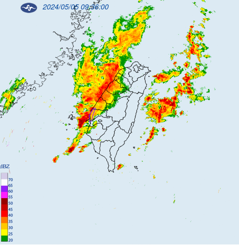 中央氣象署並發佈了大雷雨即時消息，彰化、雲林與嘉義縣三大地區慎防劇烈降雨。   圖：翻攝自中央氣象署官網