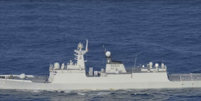 外媒報導今(3)日指出，中國海軍一艘情報蒐集艦於昨上午當地時間10點40分前後侵入日本領海。   圖: Youtube影片截圖